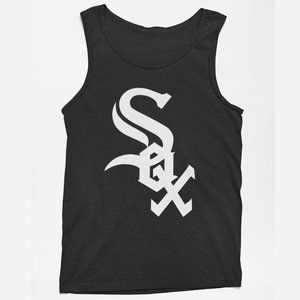 NEW Chicago White Sox Monogram Logo Tank Top BLACK